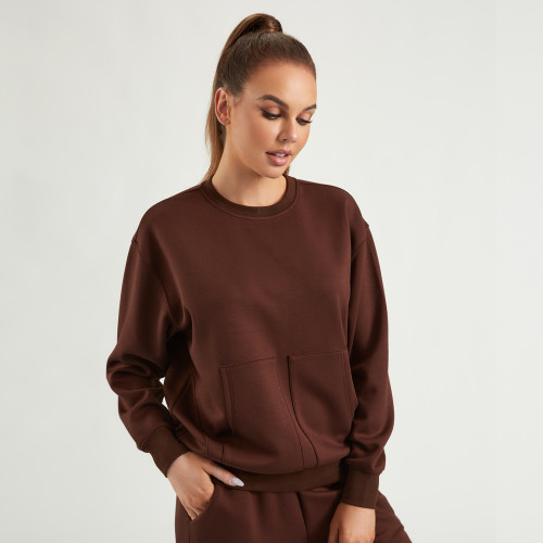 Loose Round Neck Sweatshirts Pullover Tops | OEM