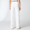 White Slit Wide Leg Sweatpants | OEM