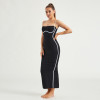 Lady Adjustable Straps Long Bodycon Dresses | OEM