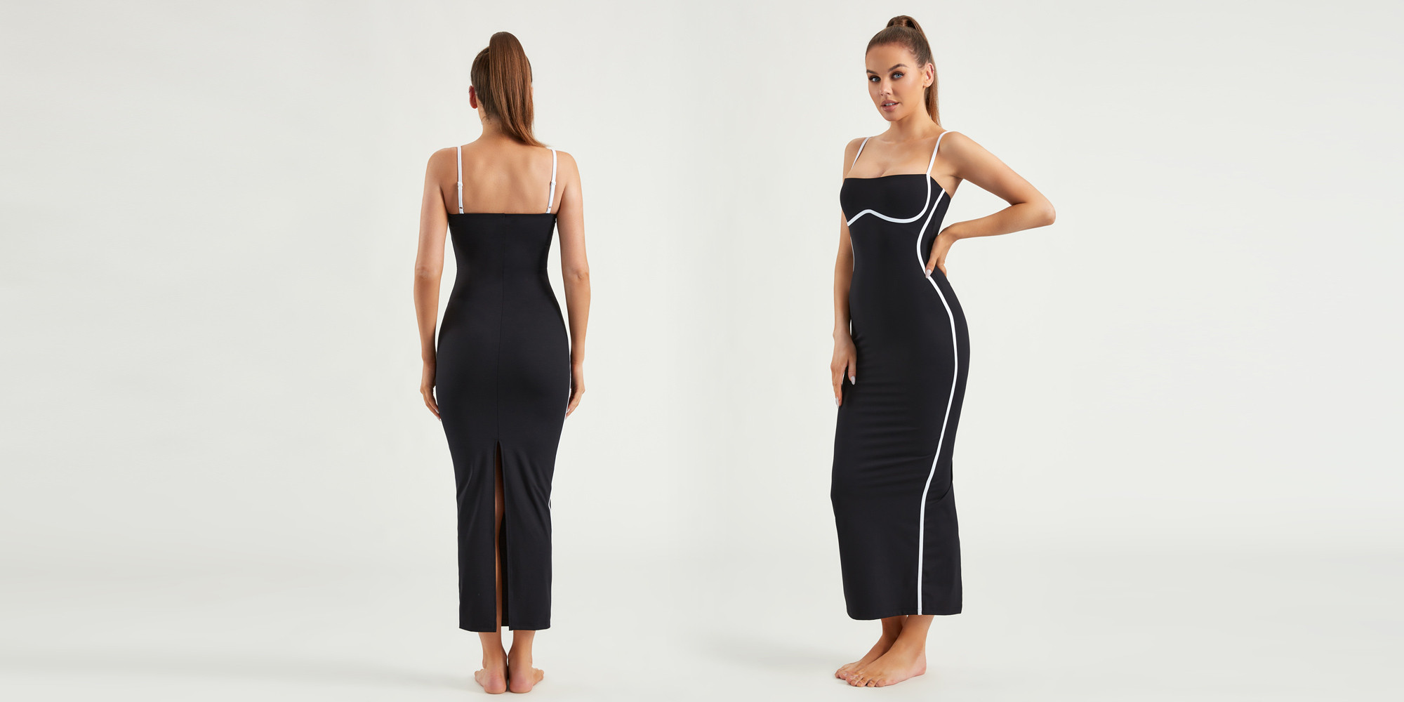 Adjustable Straps Long Bodycon Dresses