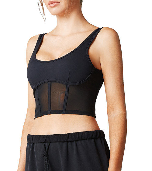 Built in Pads Mesh Sports Bra | Retail