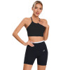 High Neck Racerback Halter Sports Bra | Best Seller
