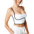 Black and White Sports Bras | Contrast-Trim Low Support Yoga Tops | Retail