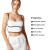Black and White Sports Bras | Contrast-Trim Low Support Yoga Tops | Retail