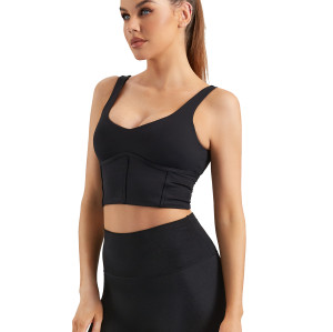 Women's Bulit in Bra Sports Bras | Medium Impact Longline Sweetheart | Retail