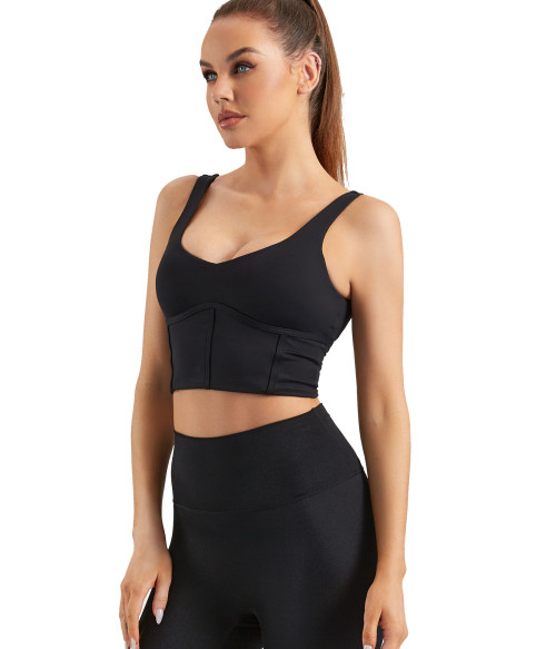 Built in Pads Longline Sports Bra | Retail