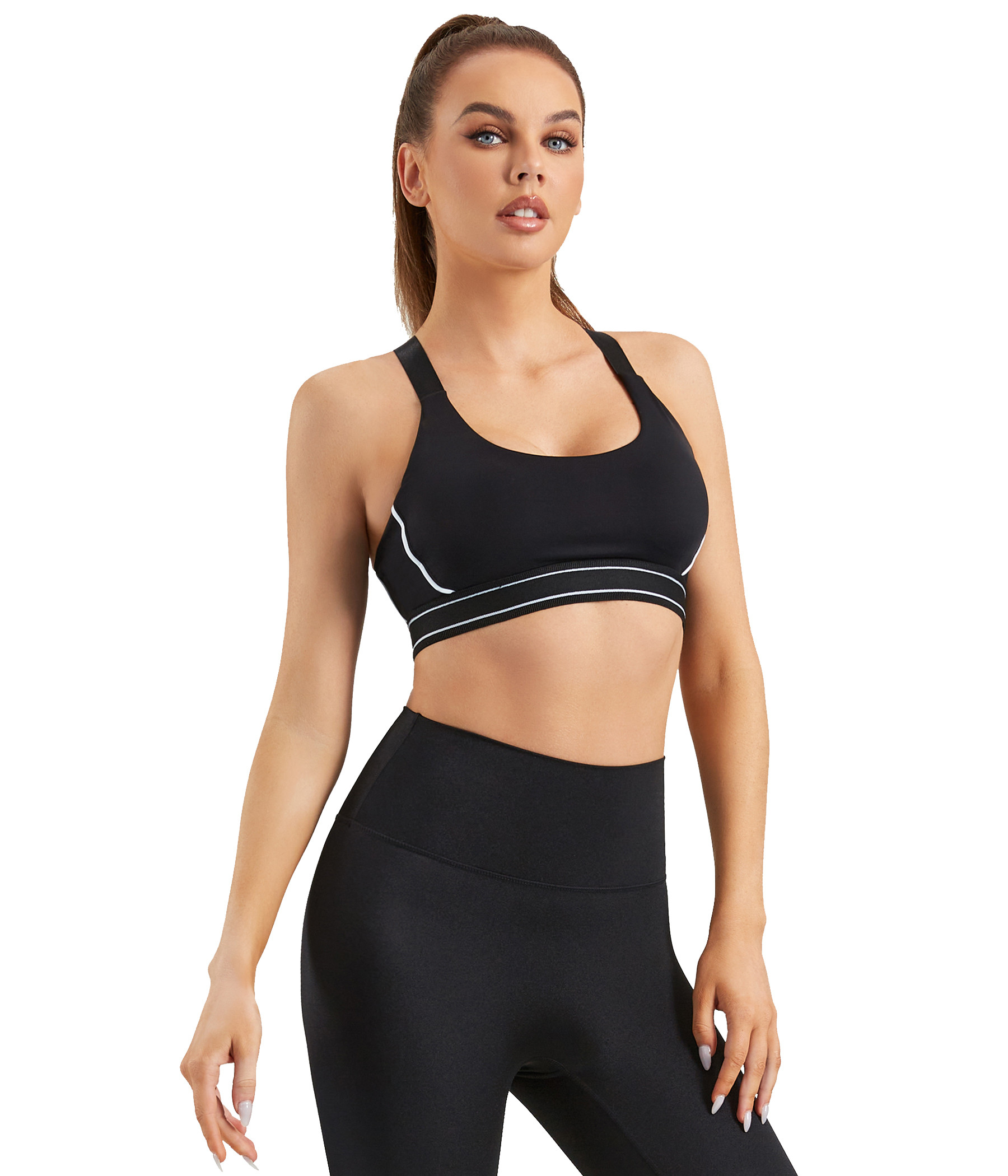 Scoop neck sports bra