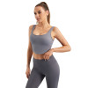 Longline Sports Bra | Scoop Neck Bulit In Bra | Retail