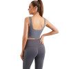 Longline Sports Bra | Scoop Neck Bulit In Bra | Retail