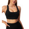Black Sports Bra | Scoop Neck Racerback Sports Bra | Retail