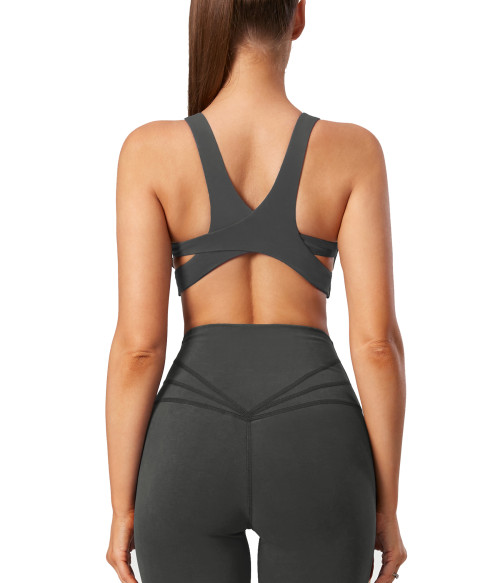 Square Neck Backless Sports Bra | Retail