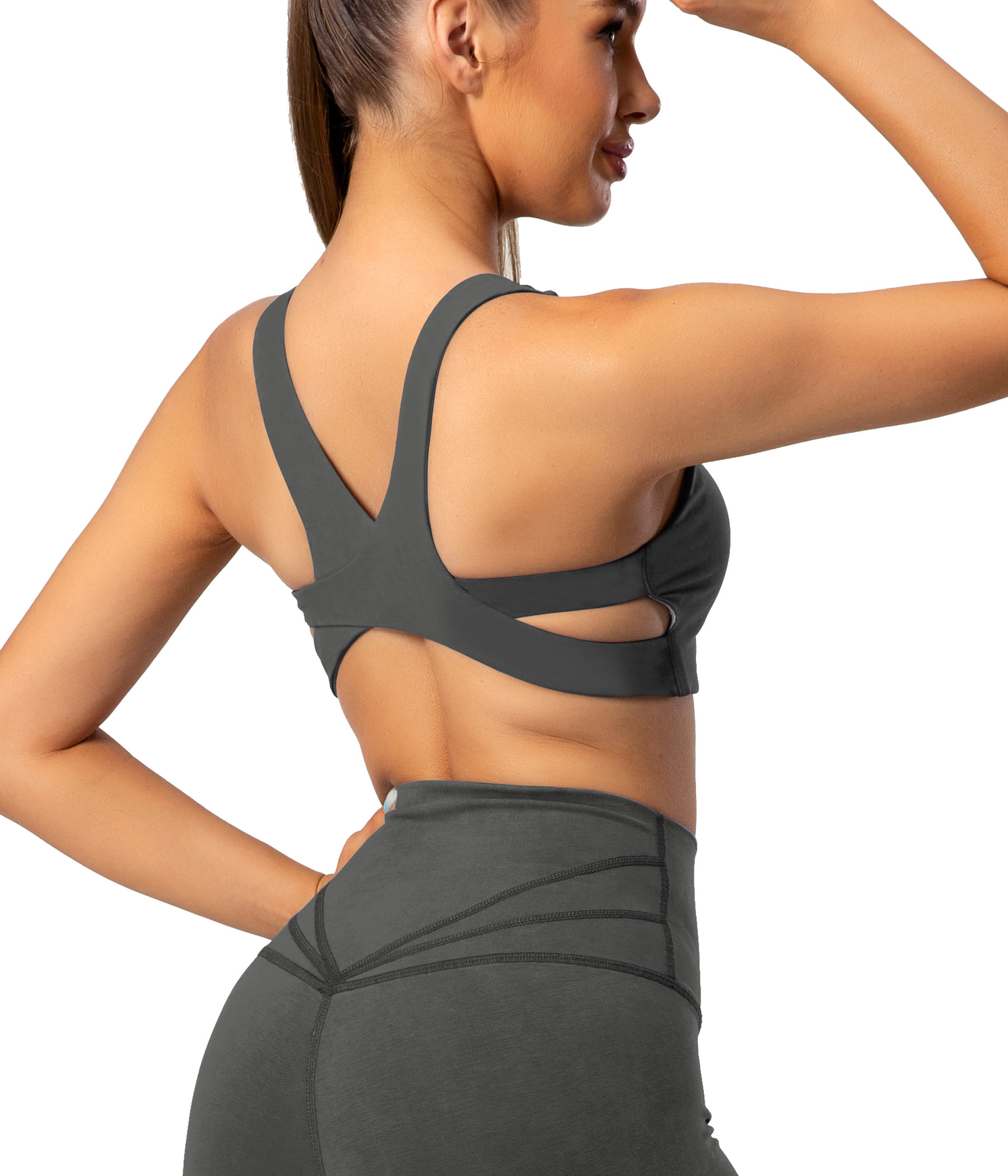 Cross criss back yoga sports bra