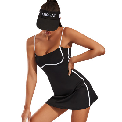 Square Neck Spaghetti Strap Tennis Golf Dresses | Best Seller