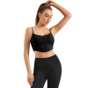Spaghetti Strap Sports Bra | Black Bulit in Bra Crop Tops | Retail