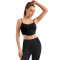 Spaghetti Strap Sports Bra | Black Bulit in Bra Crop Tops | Retail