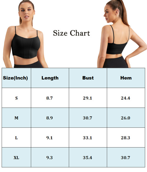 Spaghetti Thin Strap Sports Bra Black | Retail