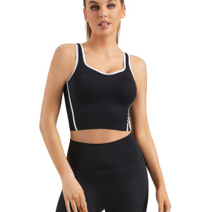 Seamless Padded Sports Bras | Contrast Color Sweetheart Yoga Bra| Retail