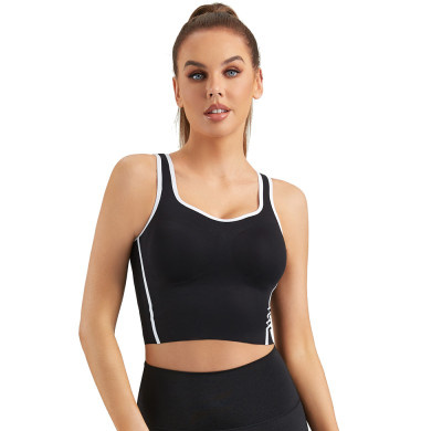 Seamless Padded Sports Bras | Contrast Color Sweetheart Yoga Bra| Retail
