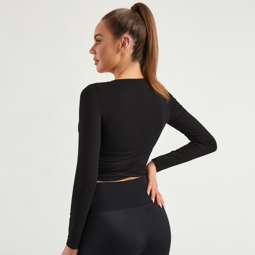 Women Open Front Ballet  Wrap Tops | Long Sleeve Sweatshirts | New Arrivals