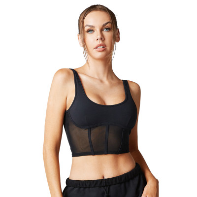 Scoop Neck Open Back Tennis Sports Bra | Wholesale