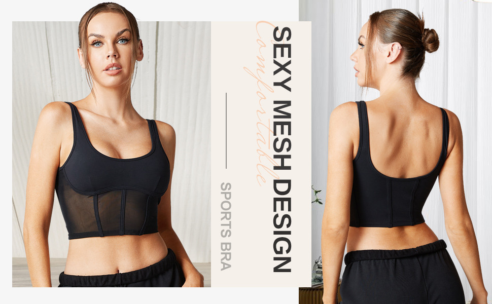 Open Back Built-in Padded Sports Bra