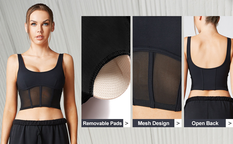 Mesh sport bra