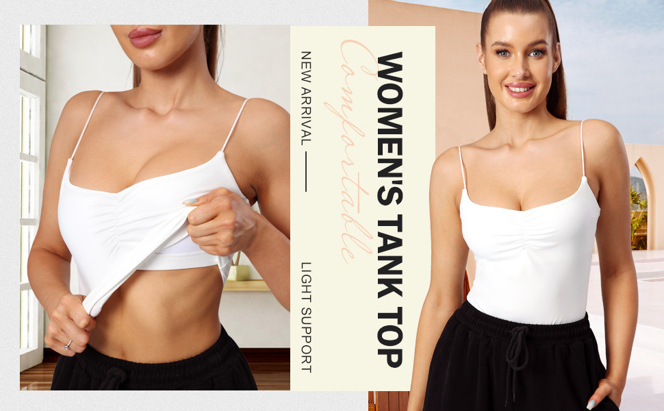 Removable Padding Layer Cami Shirts