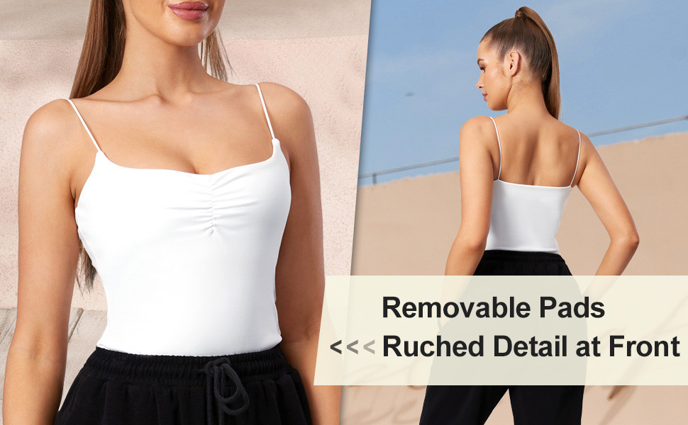 Removable Padding Layer Cami Shirts