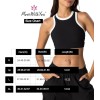 Knit Sports Bras | Black Bulit-in Bra High Neck Racerback Bras | Retail