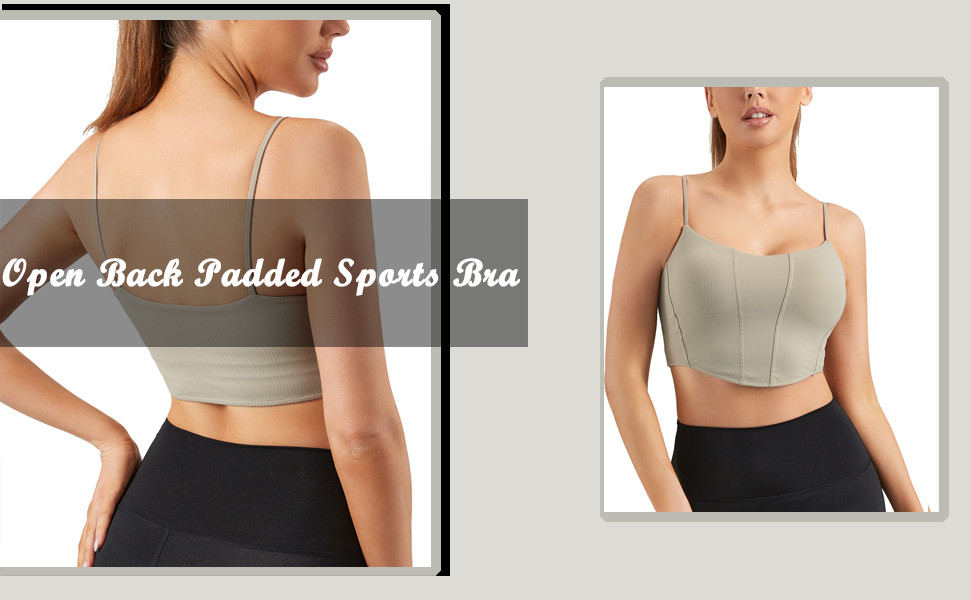 Spaghetti Thin Strap Sports Bra Black