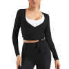 Women Lightweight Ballet Cardigans | Strap Twist Front Casual Sports Tops | Retail