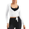 Women Lightweight Ballet Cardigans | Strap Twist Front Casual Sports Tops | Retail