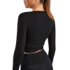 Women Lightweight Ballet Cardigans | Strap Twist Front Casual Sports Tops | Retail