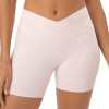 Yoga Shorts with Crossover Design - Breathable Workout Shorts - Choose Soft Pink or Classic Black | Retail