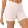 Yoga Shorts with Crossover Design - Breathable Workout Shorts - Choose Soft Pink or Classic Black | Retail
