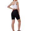 Womens Tennis Ribbed Color Block Cotton Sports Bra Workout Fitness Square Neck Built-in Pads Waistband Bras Top | Retail