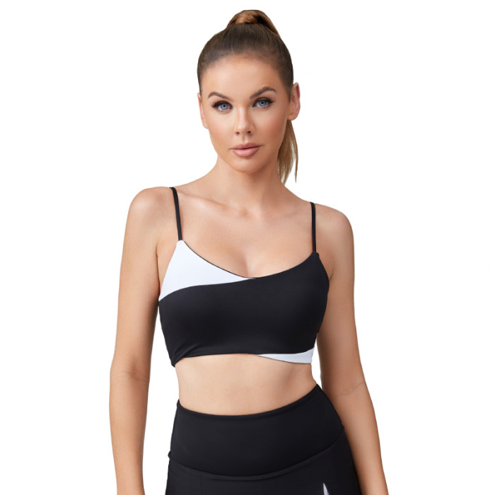 V Neck Padded Sports Bra- Workout Fitness Front Cross Yoga Bra | Retail