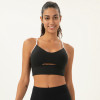 Cutout Sports Bra with Crisscross Back & Contrast or Solid Strap Options | Retail