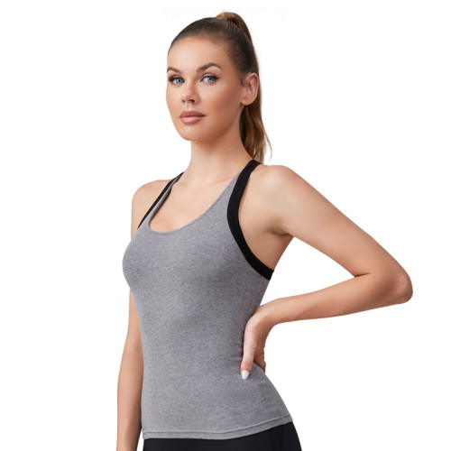Women's Ribbed Racerback Tank Top - Cotton Scoop Neck Cami | Retail