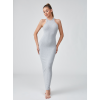 Women's Ribbed Knit Bodycon Maxi Dress - Sleeveless High Neck Casual Dress | OEM