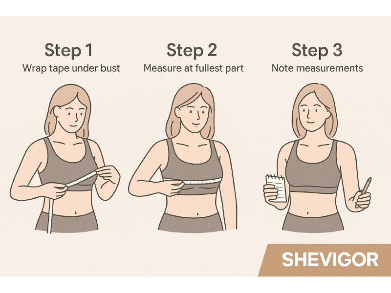 Shevigor sports bra measure size