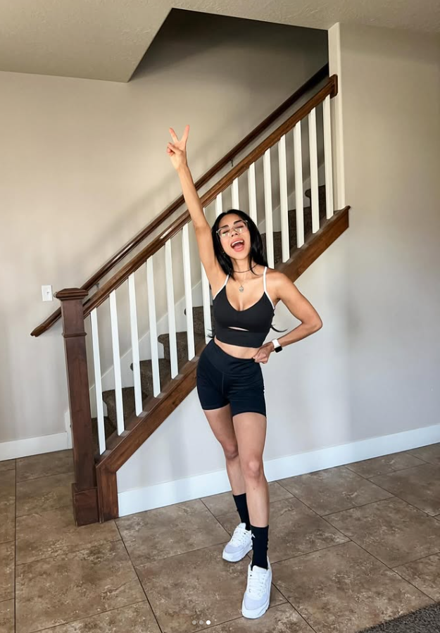 Black mesh sports bra and joggers, studio-to-street outfit with jacket