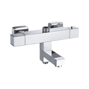 Square Brass Thermostatic Shower Faucet | 38°C Thermostatic Shower Faucet |Brass Triple-Function Thermostatic Faucet