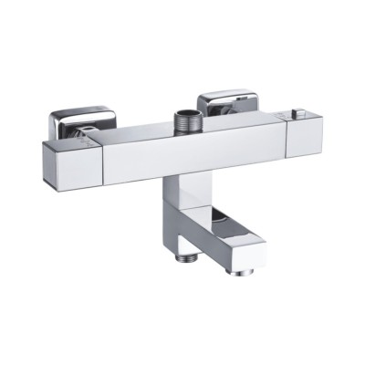 Square Brass Thermostatic Shower Faucet | 38°C Thermostatic Shower Faucet |Brass Triple-Function Thermostatic Faucet