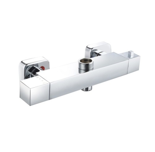 Square Thermostatic Shower Mixer|Brass Thermostatic Shower Mixer |Dual-Function Thermostatic Shower Faucet