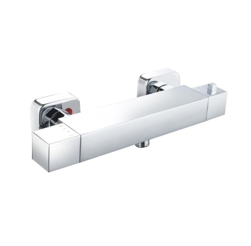 Brass Square Thermostatic Shower Mixer |Brass Thermostatic Shower Mixer | 38°C Thermostatic Shower Faucet|Single-Function Thermostatic Shower Faucet