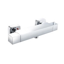 Brass Square Thermostatic Shower Mixer |Brass Thermostatic Shower Mixer | 38°C Thermostatic Shower Faucet|Single-Function Thermostatic Shower Faucet