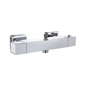 Brass Square Thermostatic Shower Mixer |Brass Thermostatic Shower Mixer | Dual-Function Thermostatic Shower Faucet