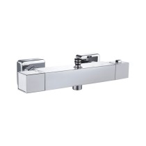 Brass Square Thermostatic Shower Mixer |Brass Thermostatic Shower Mixer | Dual-Function Thermostatic Shower Faucet
