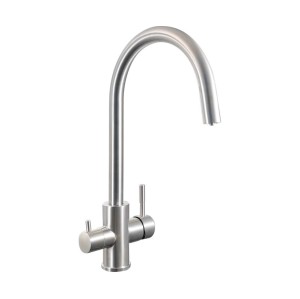 L-Shaped Spout Kitchen Faucet | SS304 Double Handle Kitchen Faucet| SS304 Double Handle Kitchen Tap